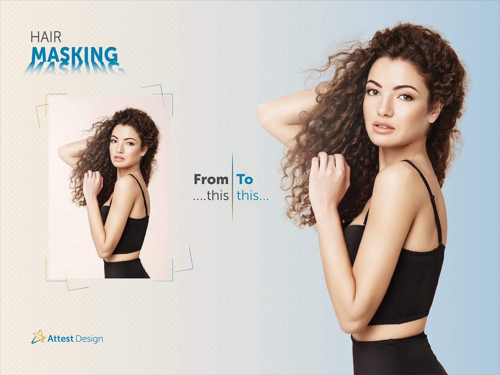 Hair masking service example demonstrating professional hair masking techniques