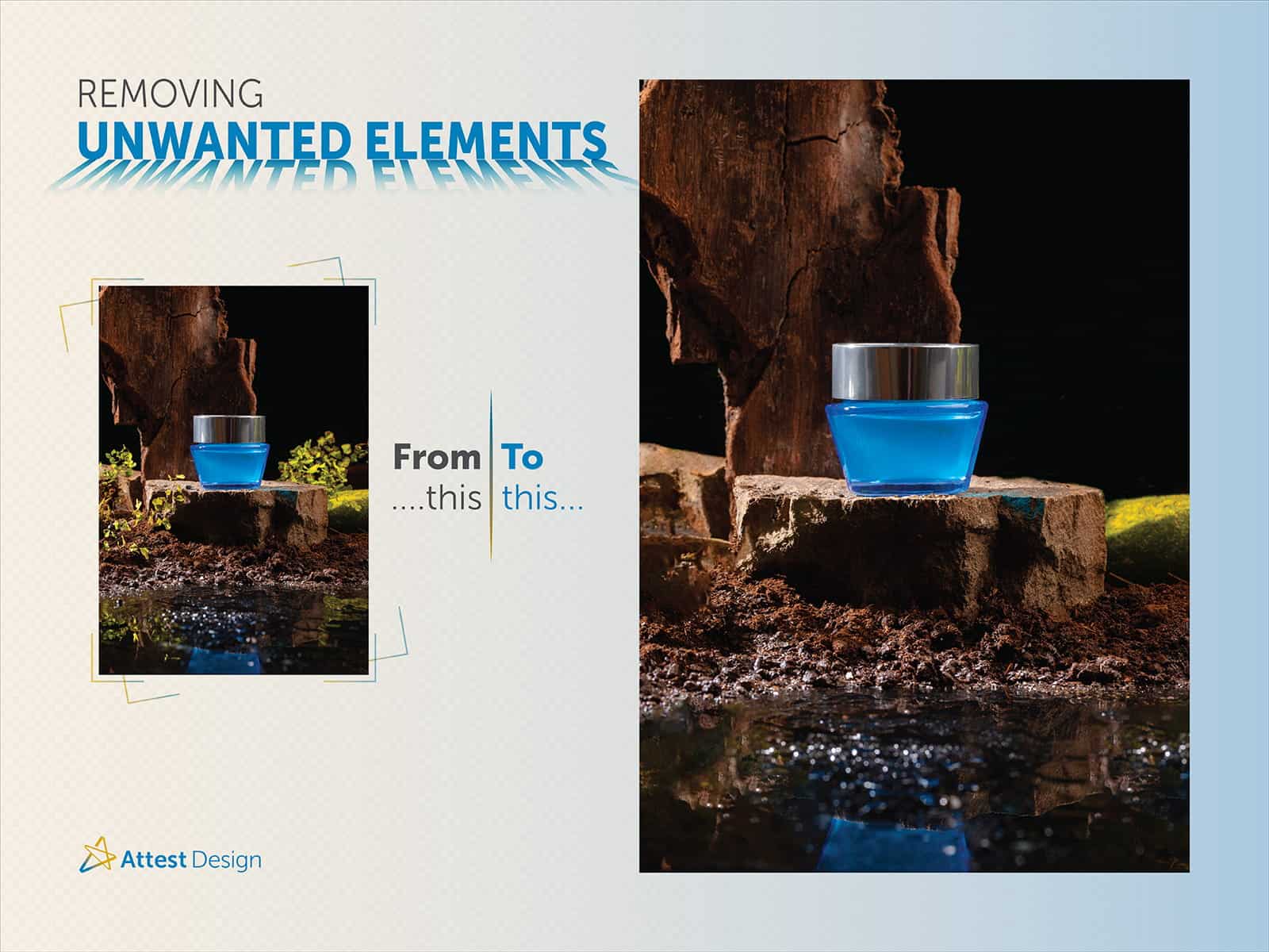 Removing unwanted elements service example demonstrating professional image editing techniques